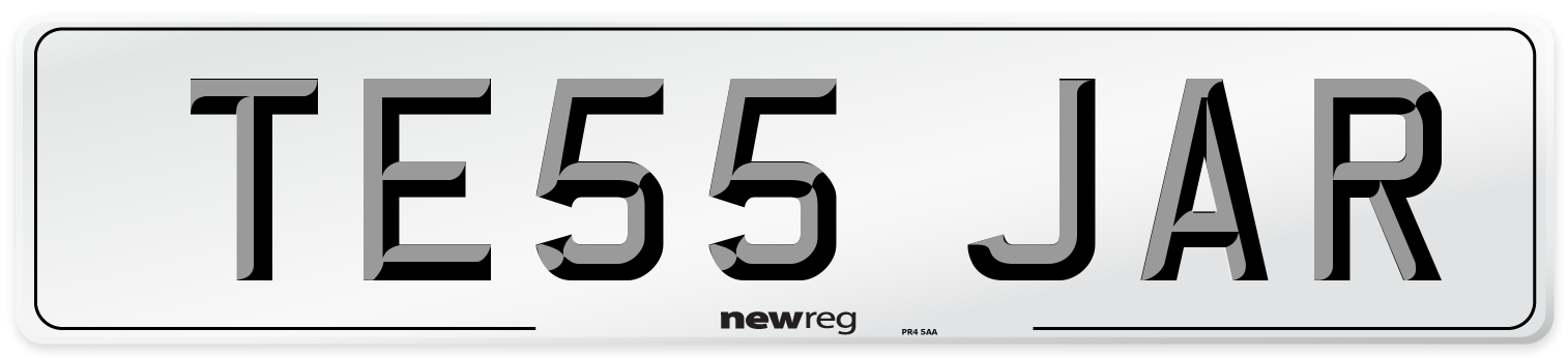 TE55 JAR Number Plate from New Reg